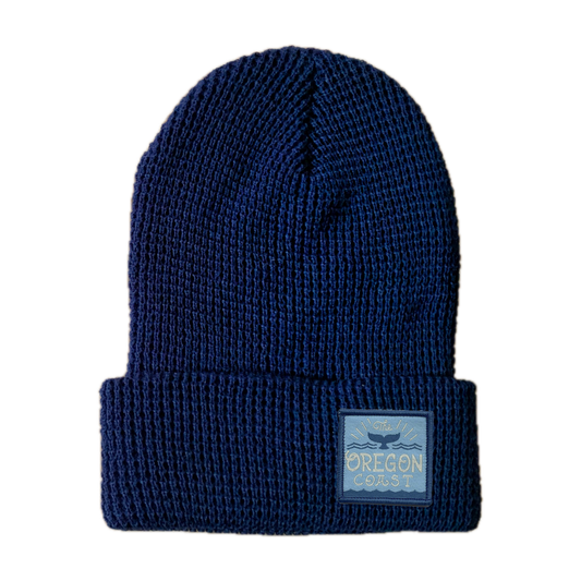 Oregon Coast Whale's Tail - Waffle Beanie | Patchmarks Oregon State Parks