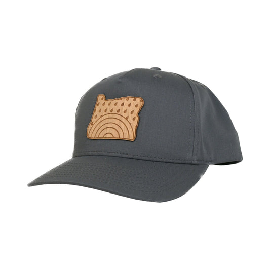 Oregon Rainbow - Wood Patch Snapback Hat | Patchmarks Oregon State Parks