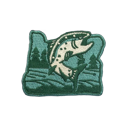 *NEW* Salmon - Embroidered Patch | Patchmarks Oregon State Parks