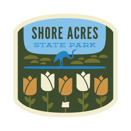 Shore Acres Garden, 4” Weatherproof Sticker