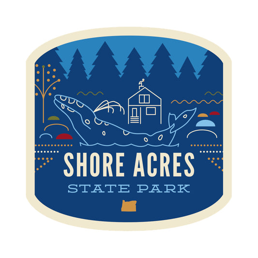 Shore Acres Holiday, 4” Weatherproof Sticker