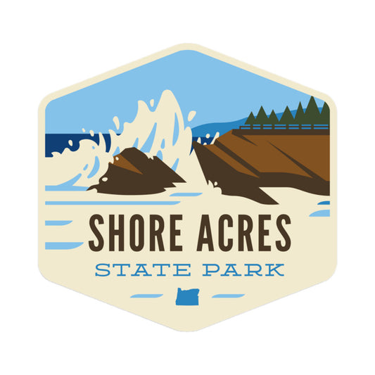 Shore Acres Waves, 4” Weatherproof Sticker