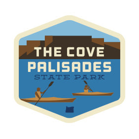 The Cove Palisades Kayaking, 4” Weatherproof Sticker