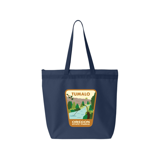 Tumalo Large Zippered Tote - Navy