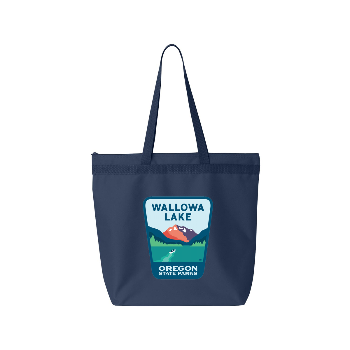 Wallowa Lake Large Zippered Tote - Navy