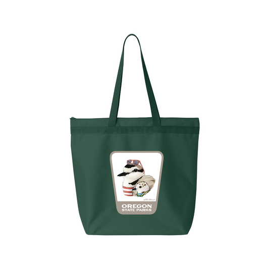Western Snowy Plover Large Zippered Tote