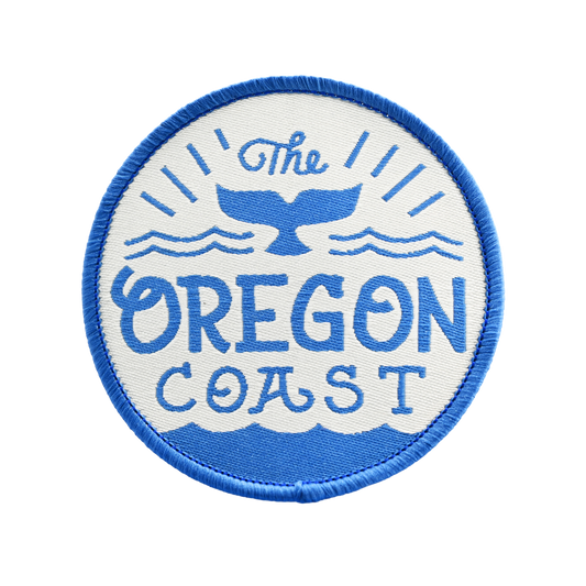 Oregon Coast Whale's Tail - Iron-on Patch | Patchmarks Oregon State Parks