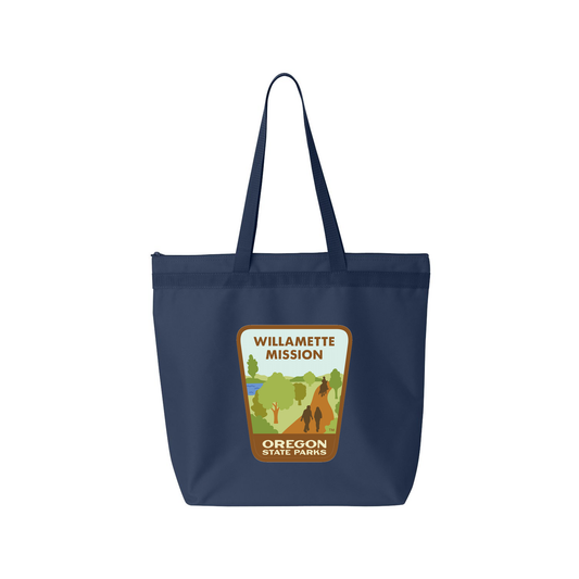 Willamette Mission Large Zippered Tote - Navy